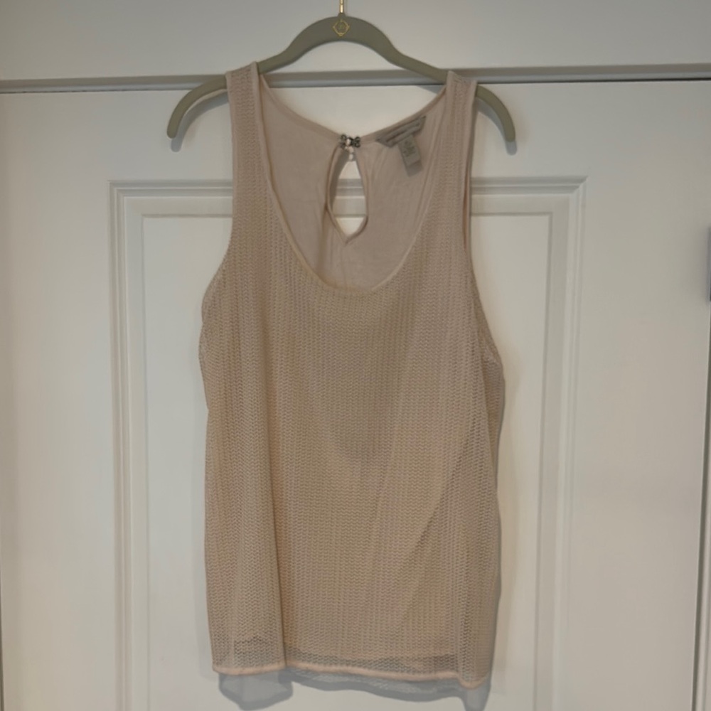 Banana Republic Light Beige Mesh Tank Top